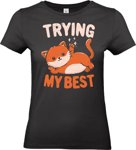 Trying My Best - koalatees, koala, cat, cat lover, trying my best, mental health, anxiety, self care, adorable, ironic - Standard T-Shirt (Frauen)