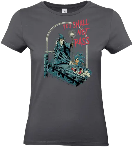 You Shall Not Pass - lotr, Hedgehog, game, humor, Wizard - Standard T-Shirt (Frauen)