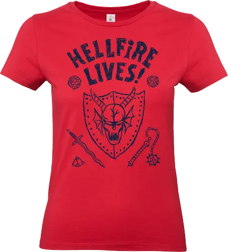 Hellfire lives  - series, television, eddie, dustin, Strange, retro, mike, max, lucas, 80s - Standard T-Shirt (Frauen)