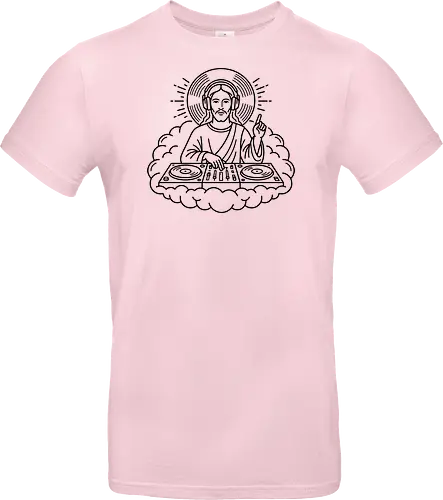 "DJ Jesus - dj jesus, electronic music shirt, jesus with headphones, techno priest, funny christian t-shirt, minimalist line art, dj lifestyle apparel, house music graphic tee, edm streetwear, celestial dj design, turntable art shirt, music festival top, religious humor clothing, dj gift ideas, modern jesus art, vinyl records graphic, clubbing outfit, creative music producer shirt, heavenly beats tee - Standard T-Shirt