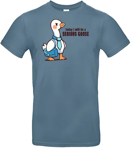 Today I Will be a Serious Goose - ernste Gans, Gans, lustige Gans, dumme Gans, serious goose, goose, funny goose, silly goose, office goose, work humor, animal pun, goose art, cute goose, humor, funny bird - Standard T-Shirt