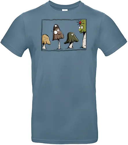 Verrückte Pilze - Pilz, Pilze, Goa, verrückt, lustig, cartoon, comic, wald, flora, fauna, süß - Standard T-Shirt