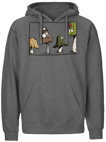 Verrückte Pilze - Pilz, Pilze, Goa, verrückt, lustig, cartoon, comic, wald, flora, fauna, süß - Fairtrade Hoodie