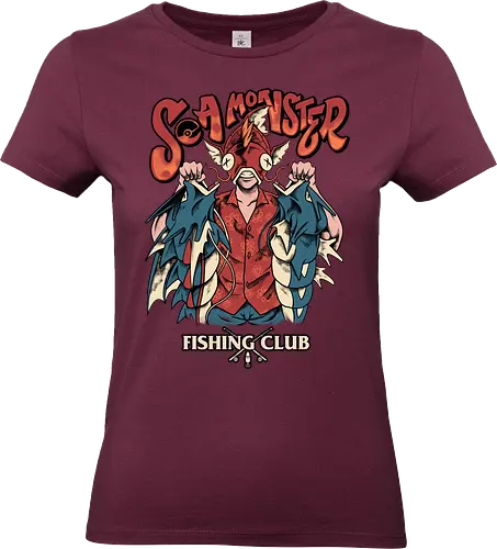 sea monster club  - fish, seamonster, fishing, club, monster, catch, tactical, militer, starterpack, cartoon, streetwear, adventure, camping, hiking, outdoor, hobby, love - Standard T-Shirt (Frauen)