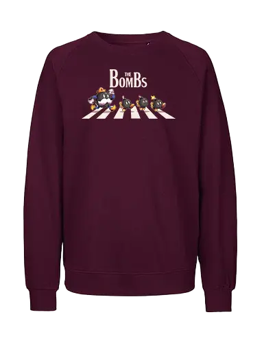 The Bombs - game, games, king, bomb, cute, mario, abbey road, parody, retro game, retro, Console, nes, gaming - Fairtrade Sweatshirt