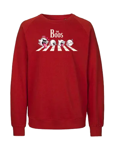 The Boos  - ghost, boo, king, abbey roady, parody, mario, scary, retro, Console, retro games, gaming, cute, shy - Fairtrade Sweatshirt