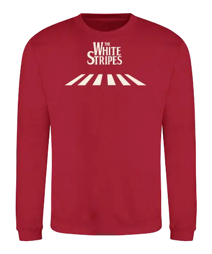 The White Stripes - humor, parody, rock, rocknroll, band, abbey road, beatles, stripes, music - Sweatshirt