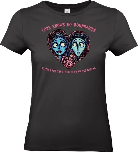 Love Knows No Boundaries  - Love, romance, couple, lovers, horror, Valentine’s Day, heart, animated, animation, movie - Standard T-Shirt (Frauen)