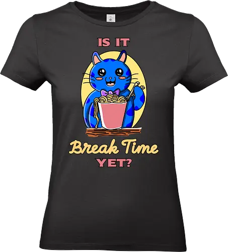 Pausenzeit – lustiger Kawaii-Humor über Arbeit und Job-Sarkasmus - pause, pausenzeit, arbeit, job, büro, bürohumor, arbeitsalltag, sarkasmus, arbeitswitz, lustig, kawaii, niedlich, humor, cartoon, comic stil, funny design, meta humor, arbeitnehmer, kollegen, kaffee pause, burnout humor, ironisch, witziges motiv, geschenkidee, trendig - Standard T-Shirt (Frauen)