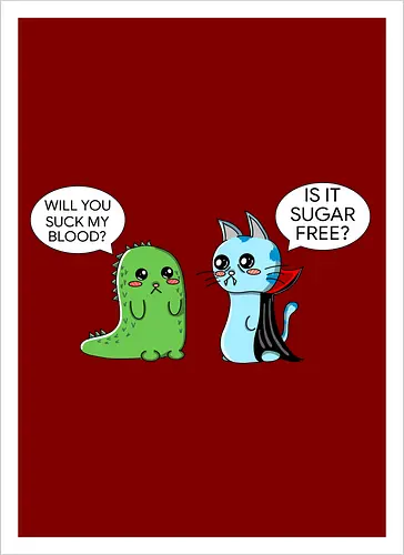 Lustiger Kawaii-Vampir mit zuckerfreiem Horror-Sarkasmus