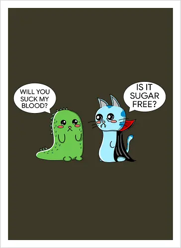 Lustiger Kawaii-Vampir mit zuckerfreiem Horror-Sarkasmus