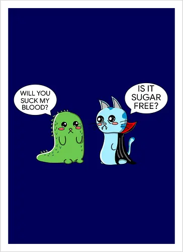 Lustiger Kawaii-Vampir mit zuckerfreiem Horror-Sarkasmus