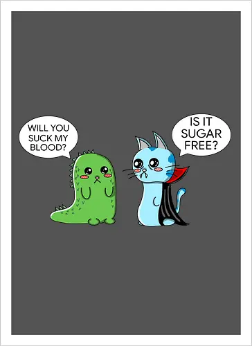 Lustiger Kawaii-Vampir mit zuckerfreiem Horror-Sarkasmus