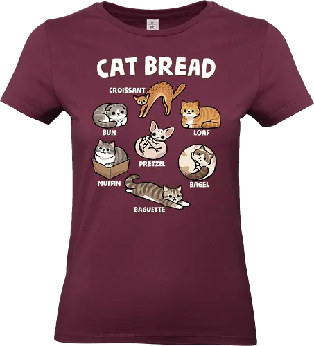 Cat Bread - bread cat, bagel, baguette, bake, baker, baking, bread, bun, cat, cat loaf, croissant, load, muffin, pretzel - Standard T-Shirt (Frauen)