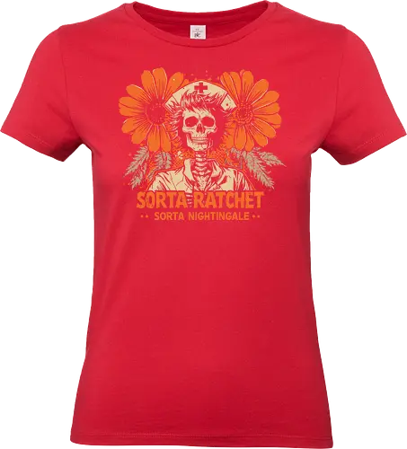 Ratchet Nightingale Skeleton Nurse - ratchet nurse, nightingale skeleton, halloween nurse, spooky nurse, creepy skeleton, funny nurse costume, gothic nurse, dark humor halloween, spooky season, skeleton nurse outfit, horror nurse, halloween aesthetic, nurse halloween party, edgy nurse design, creepy cute - Standard T-Shirt (Frauen)