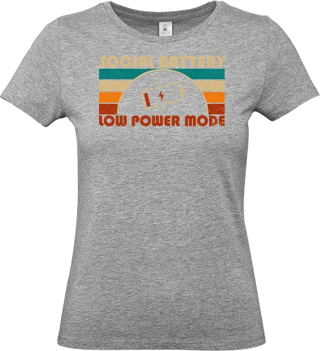 Low Social Battery - koalatees, koala, introvert, social battery, anxiety, low power mode, funny quote, retro design, vintage, sarcasm, antisocial - Standard T-Shirt (Frauen)
