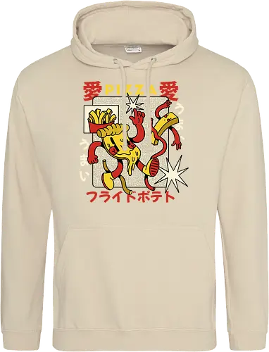 Pizza & Pommes – Japanische Retro Kawaii Food Art