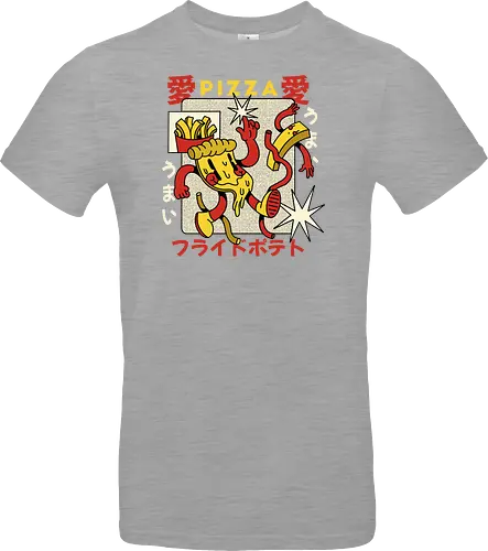 Pizza & Pommes – Japanische Retro Kawaii Food Art