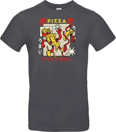 Pizza & Pommes – Japanische Retro Kawaii Food Art