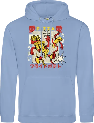 Pizza & Pommes – Japanische Retro Kawaii Food Art