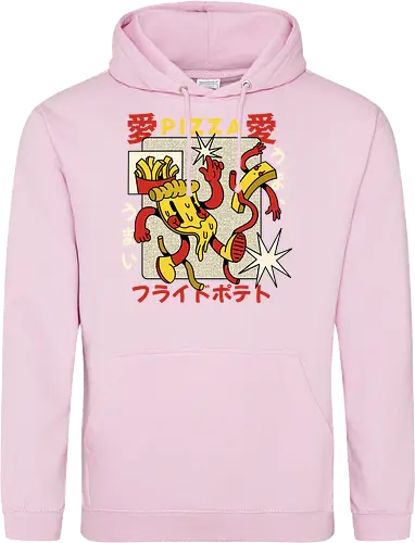 Pizza & Pommes – Japanische Retro Kawaii Food Art