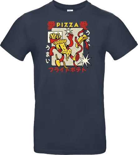 Pizza & Pommes – Japanische Retro Kawaii Food Art