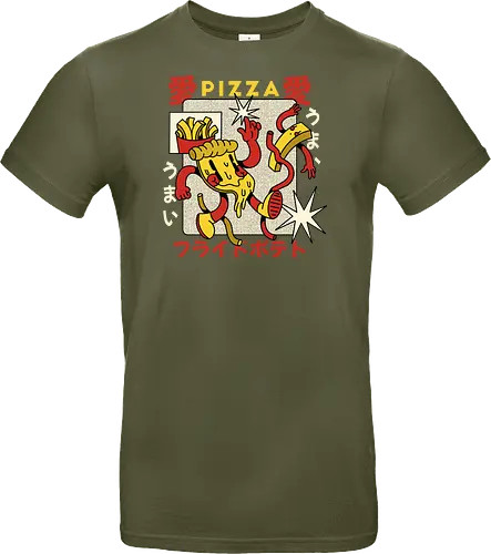 Pizza & Pommes – Japanische Retro Kawaii Food Art