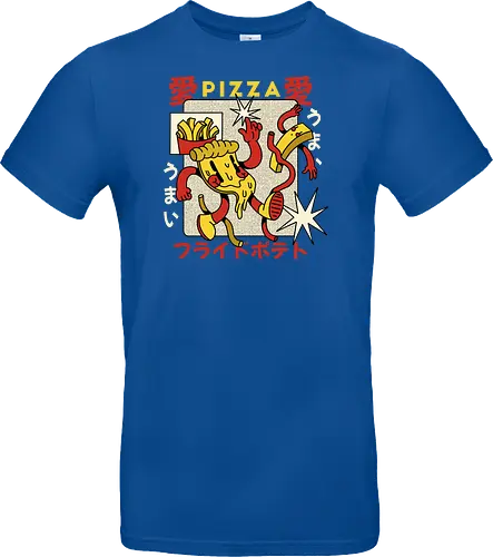 Pizza & Pommes – Japanische Retro Kawaii Food Art