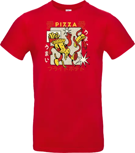 Pizza & Pommes – Japanische Retro Kawaii Food Art