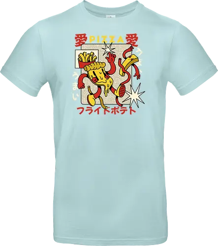 Pizza & Pommes – Japanische Retro Kawaii Food Art