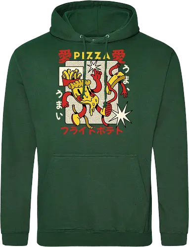 Pizza & Pommes – Japanische Retro Kawaii Food Art