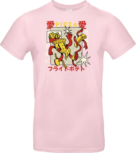 Pizza & Pommes – Japanische Retro Kawaii Food Art