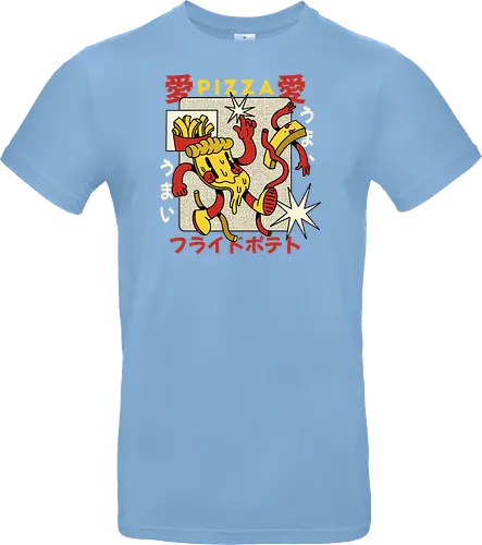 Pizza & Pommes – Japanische Retro Kawaii Food Art