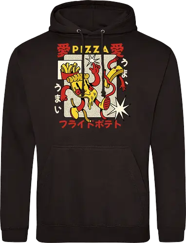 Pizza & Pommes – Japanische Retro Kawaii Food Art