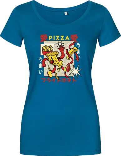 Pizza & Pommes – Japanische Retro Kawaii Food Art
