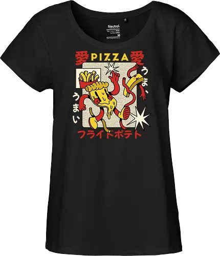 Pizza & Pommes – Japanische Retro Kawaii Food Art