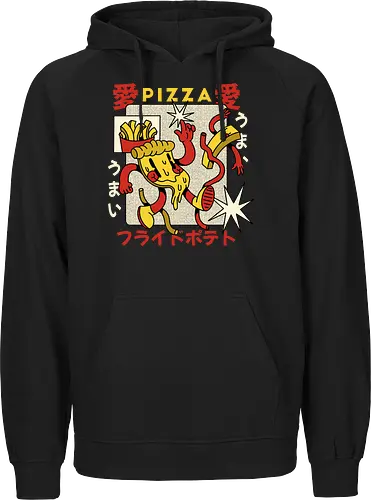 Pizza & Pommes – Japanische Retro Kawaii Food Art