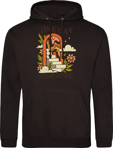 One Day One Step – Vintage Motivation Stairway Art