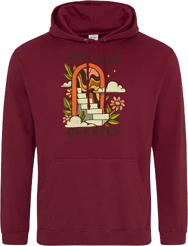 One Day One Step – Vintage Motivation Stairway Art