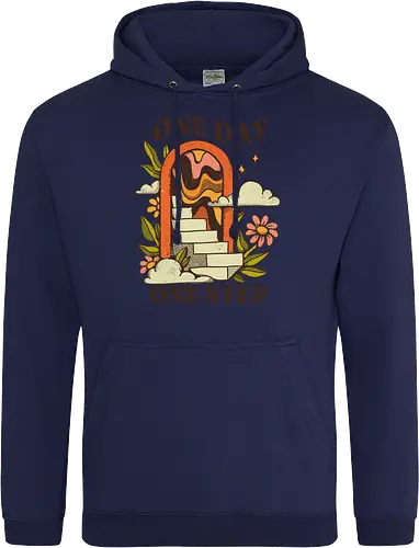 One Day One Step – Vintage Motivation Stairway Art