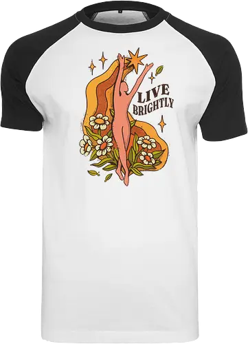 Live Brightly – Vintage Mental Health Floral Illustration | Vintage Illustration für mentale Gesundheit