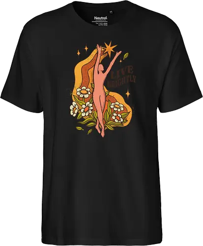 Live Brightly – Vintage Mental Health Floral Illustration | Vintage Illustration für mentale Gesundheit