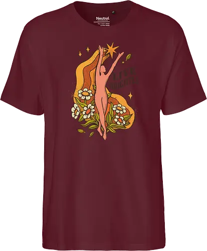 Live Brightly – Vintage Mental Health Floral Illustration | Vintage Illustration für mentale Gesundheit