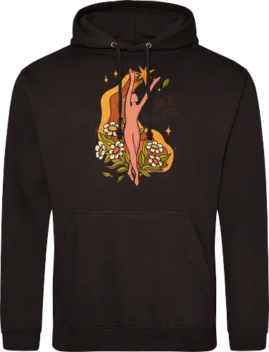 Live Brightly – Vintage Mental Health Floral Illustration | Vintage Illustration für mentale Gesundheit