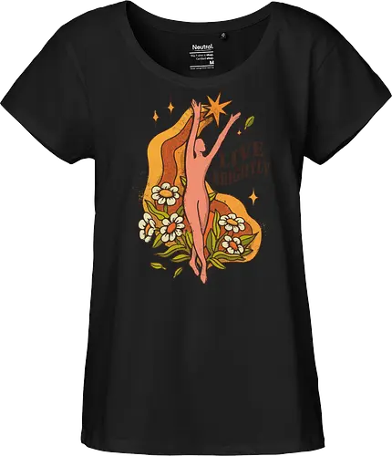 Live Brightly – Vintage Mental Health Floral Illustration | Vintage Illustration für mentale Gesundheit