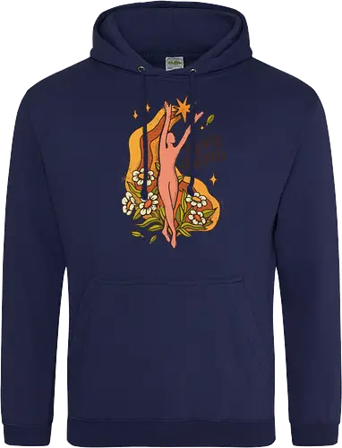 Live Brightly – Vintage Mental Health Floral Illustration | Vintage Illustration für mentale Gesundheit