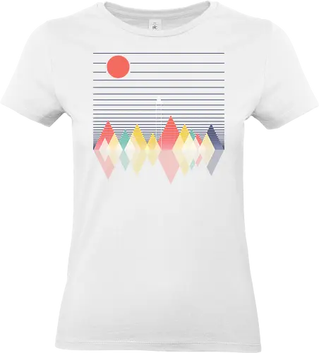 Beyond Space - space, rocket ship, space ship, mars, planets, solar system, minimal - Standard T-Shirt (Frauen)