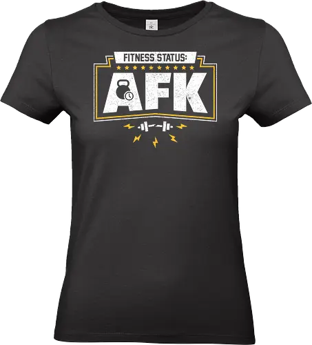 Fitness Status AFK Gym Humor  - gym, bodybuilding, exercise, fitness, funny, gamer, gaming, gym motivation, humor, lifting, powerlifting, rest, strength, weightlifting, workout - Standard T-Shirt (Frauen)