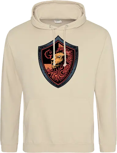 house of red mane - lion, magic, wizard, animal, myth, school, sport, game, rpg, fantasy, creature - Standard Hoodie