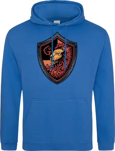 house of red mane - lion, magic, wizard, animal, myth, school, sport, game, rpg, fantasy, creature - Standard Hoodie